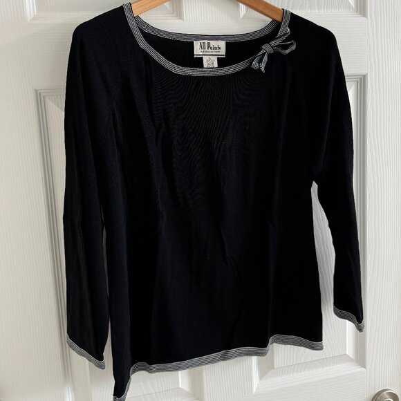 All Points Reference Point Women's Black Top, Size XL - Picture 2 of 9